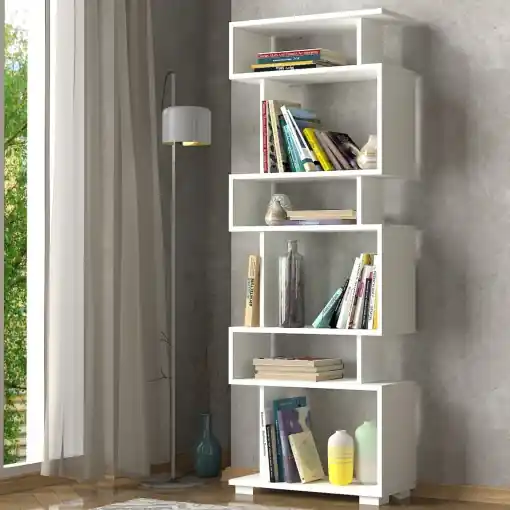 Bibliotecă Blok Alb 60x165x19.5 cm Ofertă