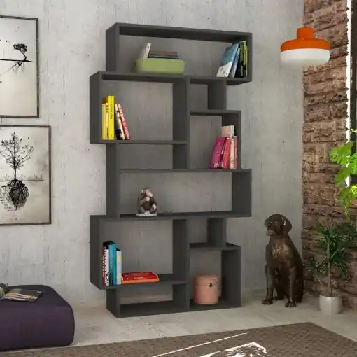 Preferatul clienților Bibliotecă Karmato Antracit 96x168.5x25.5 cm