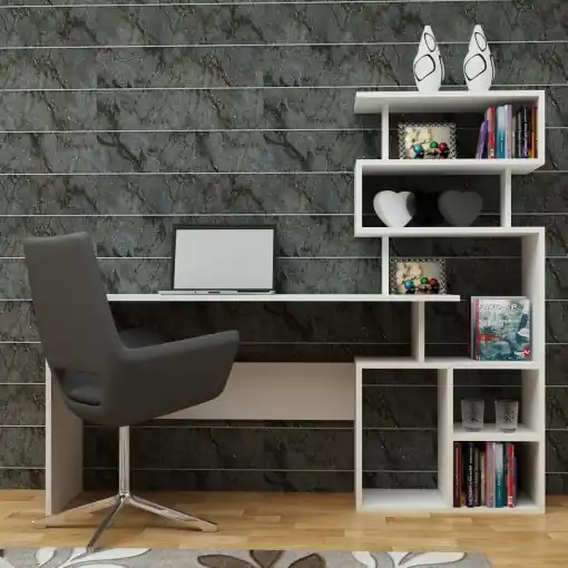 Birou Next Alb 130x70x40 cm Reducere de preț