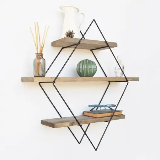 Raft din lemn Wr007 Nuc 60x60x14 cm Doar azi