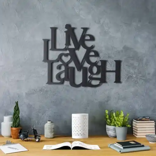 Vezi acum Tablou metalic Live Negru 40x49 cm