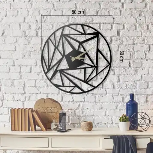 Cel mai bun preț Ceas de perete decorativ din metal Perspektif Negru 50x50x2mm