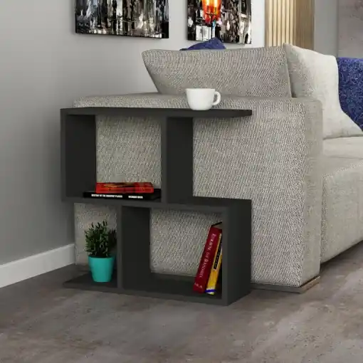 Preț redus Masuta laterala Mania Antracit 60x60x20 cm