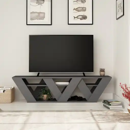 Noutate Consola TV Ralla Antracit 158x40x30 cm
