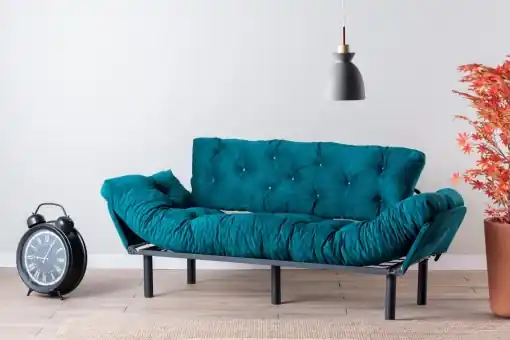 Canapea extensibilă cu 3 locuri Nitta Verde inchis 225x70 cm Reducere specială
