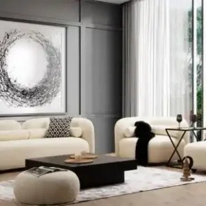 Canapea 3 locuri Victoria Crem 228x74x90 cm Nu rata