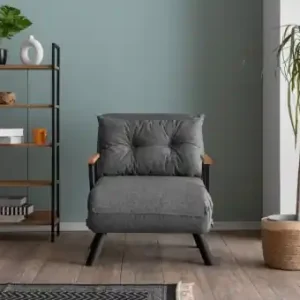Calitate înaltă Fotoliu extensibil Sando Gri deschis 175x60x60 cm