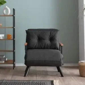 Reducere extra Fotoliu extensibil Sando Gri inchis 175x60x60 cm