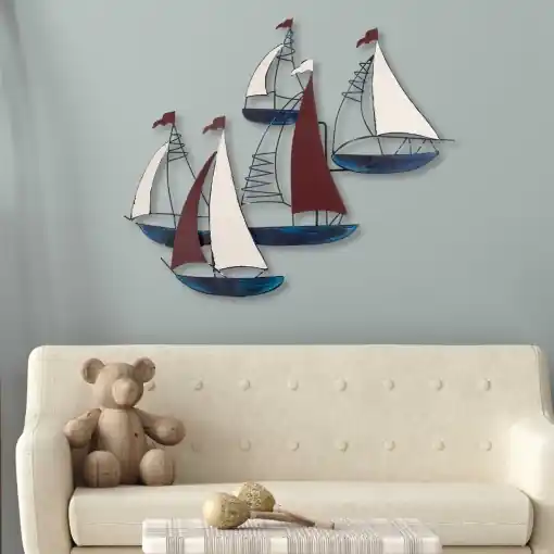 Promoție Tablou metalic Kadirga Multicolor 88x73 cm