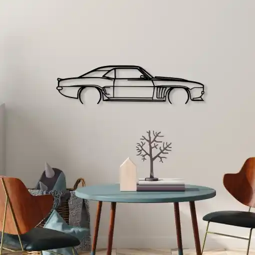 Ultima șansă Tablou metalic Chevrolet Negru 70x18 cm