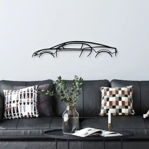 Cel mai bun preț Tablou metalic Bugatti Negru 70x13 cm