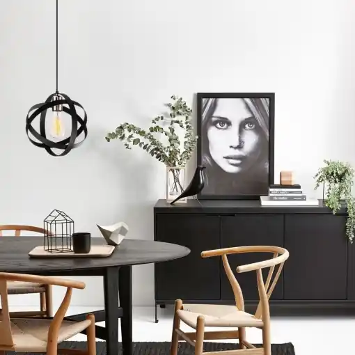Lustra Gezegen Negru 25x25x121 cm Doar azi