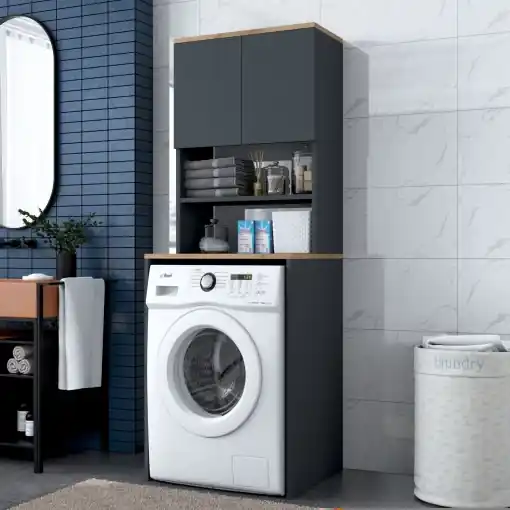 Dulap mașină de spălat KD101 Nuc 65x183.6x60 cm Expediere rapidă