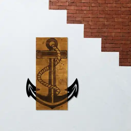 Bestseller Tablou din lemn si metal Anchor Nuc 41x58 cm