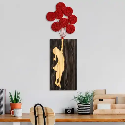 Comandă acum Tablou din lemn si metal Banksy Nuc 34x99 cm