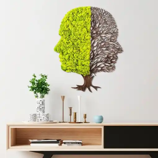 Popular Accesoriu decorativ de perete Green Verde 45x1x56 cm
