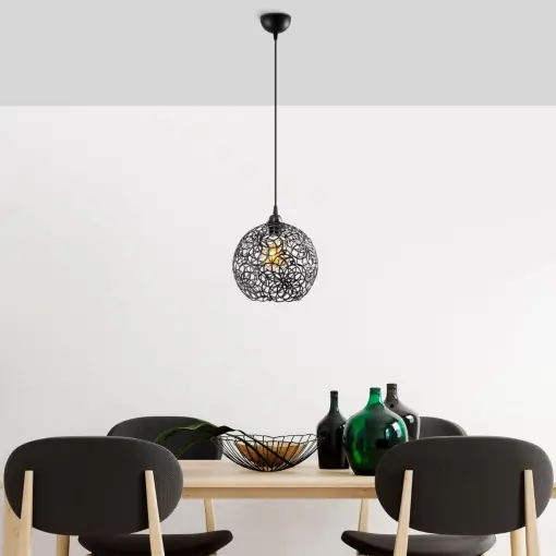 Lustra Hay Negru 25x25x126 cm Nu rata
