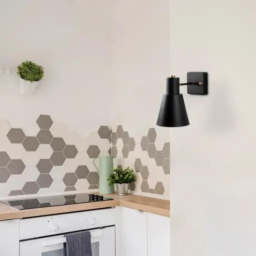 Cel mai vândut Aplica Funnel Negru 14x24x21 cm
