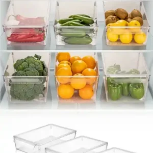 Set organizator frigider, 3 piese 729 Transparent 20x32.5x7 cm Livrare expres