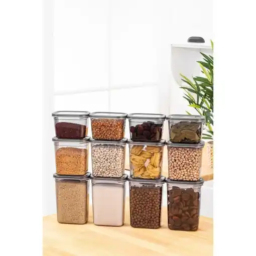 Set cutii de depozitare, 12 bucati SerenityPerPage Antracit 14x10x10 cm Disponibil imediat