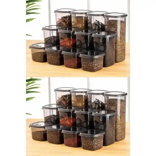 Lichidare de stoc Set cutii de depozitare, 24 bucati Byzan Crates Antracit 10x10x24.5 cm