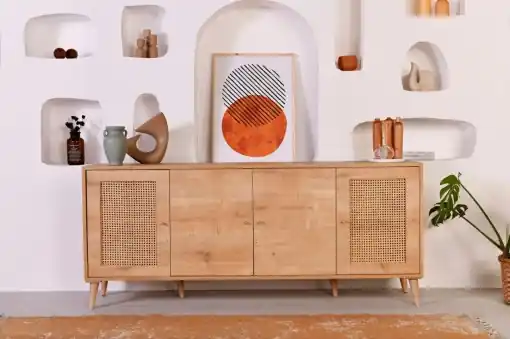 Comoda Model Hazeran, Stejar, 180x41x81 cm Cumpără acum