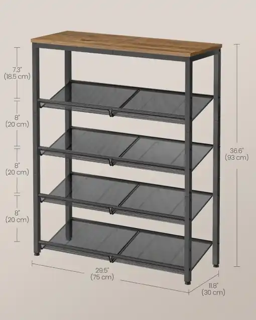 Pantofar Vasagle Maro 75x28x93 cm Reducere specială