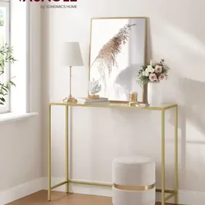 Consola Vasagle Auriu 100.5x20x80 cm Calitate înaltă