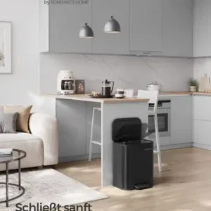 Cos de gunoi Songmics Negru 36.6x30x42.5 cm Preferatul clienților