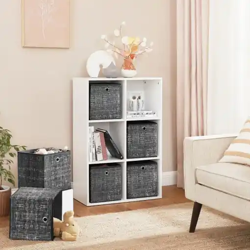 Set 6 cutii de depozitare Songmics Negru 30x30x30 cm Reducere