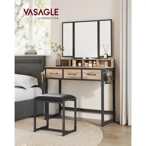 Masa de toaleta Vasagle Maro 90x40x140.8 cm Nu rata