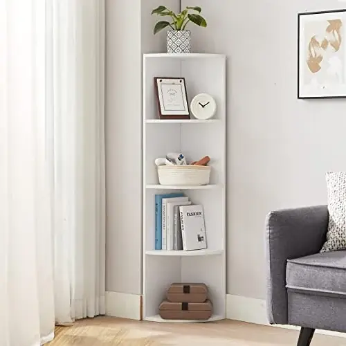Biblioteca Vasagle, Model Spencer, 129.5x30x30 cm, Alb Reducere extra