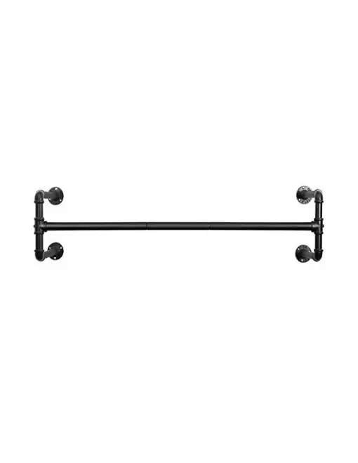 Suport pentru haine montat pe perete, Songmics, Negru, HSR64BK, 110 x 30 x 29 cm Livrare rapidă