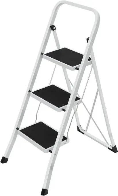 Popular Scara cu treapta, Songmics, Alb, GSL03WT