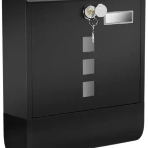 Cutie de scrisori Songmics, 24 x 30 cm, Black, compartiment pentru ziar Nu rata