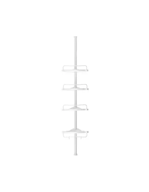Raft de colt pentru baie, Songmics, 85-305 cm, BCB001A, Alb Reduceri
