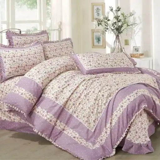 Lenjerie cu Broderie si Volanase Amethyst , 4 Piese (Finet) Preț redus