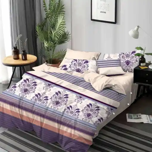 Retur ușor Lenjerie cu Elastic 180x200, Orlena 6 Piese (Finet)