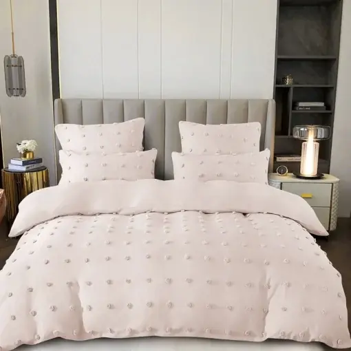 Livrare rapidă Lenjerie cu Broderie si Insertii Dotty Crem 6 Piese (Finet)