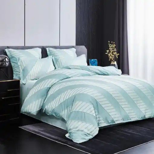 Expediere rapidă Lenjerie cu Broderie si Insertii Lines Aqua 6 Piese (Finet)