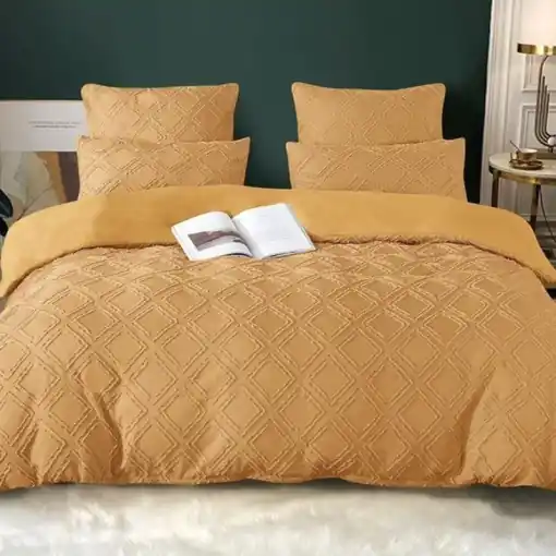 Popular Lenjerie cu Broderie si Insertii Romb Lines Caramiziu 6 Piese (Finet)
