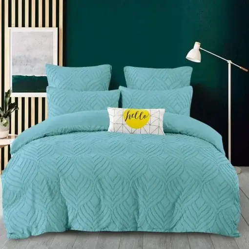 Lenjerie cu Broderie si Insertii Waves Turcoaz 6 Piese (Finet) Comandă acum