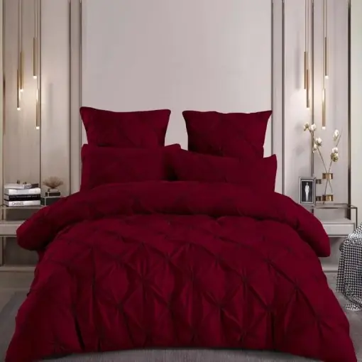 Ofertă Lenjerie cu pliuri Alvina Bordo 6 Piese (Finet)