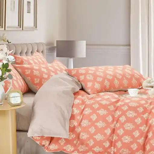 Ultima șansă Lenjerie cu Elastic 180x200, Marble 4 Piese (Bumbac 100% Percale)