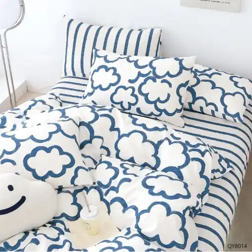 Lenjerie cu Elastic 180x200, Anew 4 Piese (Bumbac 100% Percale) Preferatul clienților