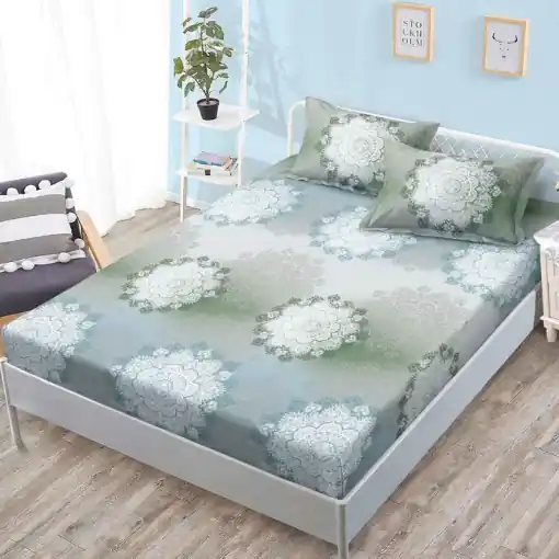 Cearsaf cu elastic si 2 Fete de Perna, Rozario 160x200 cm (Finet) Nu rata