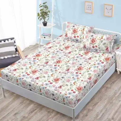 Cearsaf cu elastic si 2 Fete de Perna, Floel 160x200 cm (Finet) Preț redus