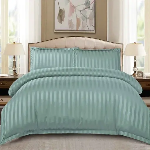 Reducere specială Lenjerie cu elastic 180x200cm, Damasc, Atlas V2 Verde (Finet)