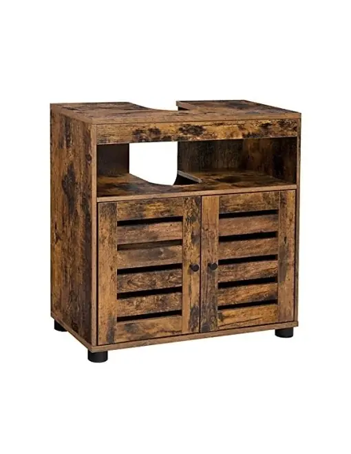 Dulap de depozitare pentru chiuveta, Vasagle, 2 usi, Maro Rustic, 60 x 30 x 63 cm Bestseller