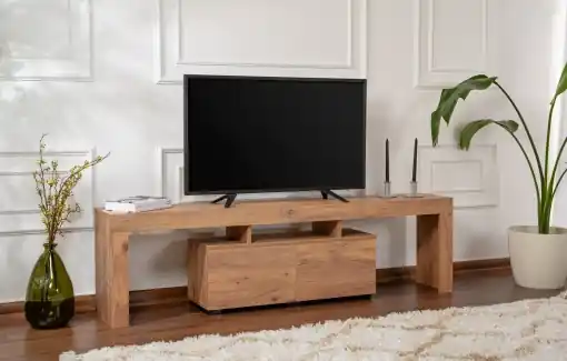 Cumpărături sigure Comoda TV Model Enclave, Pin Atlantic